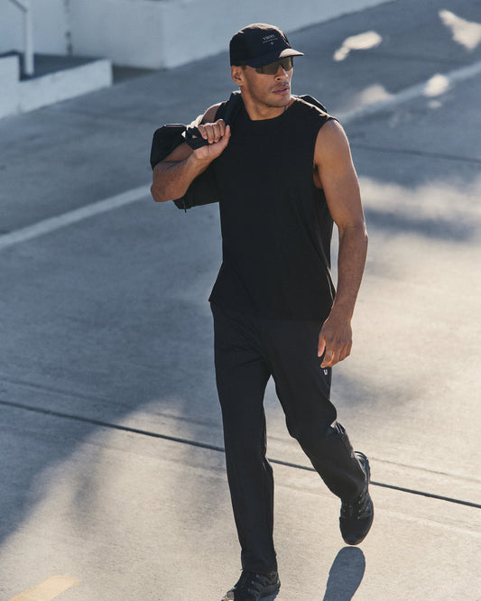 Sunday Performance Track Pant 30" Men's Black Pants - Vuori Clothing