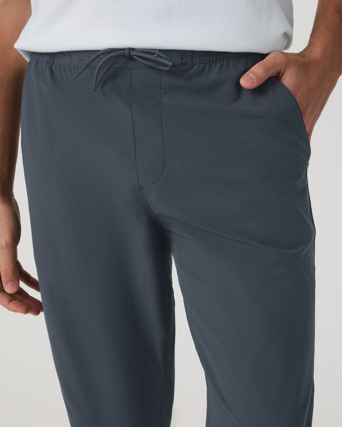 Meta Elastic Waist Pant Classic Fit Men's Charcoal Pants - Vuori Clothing