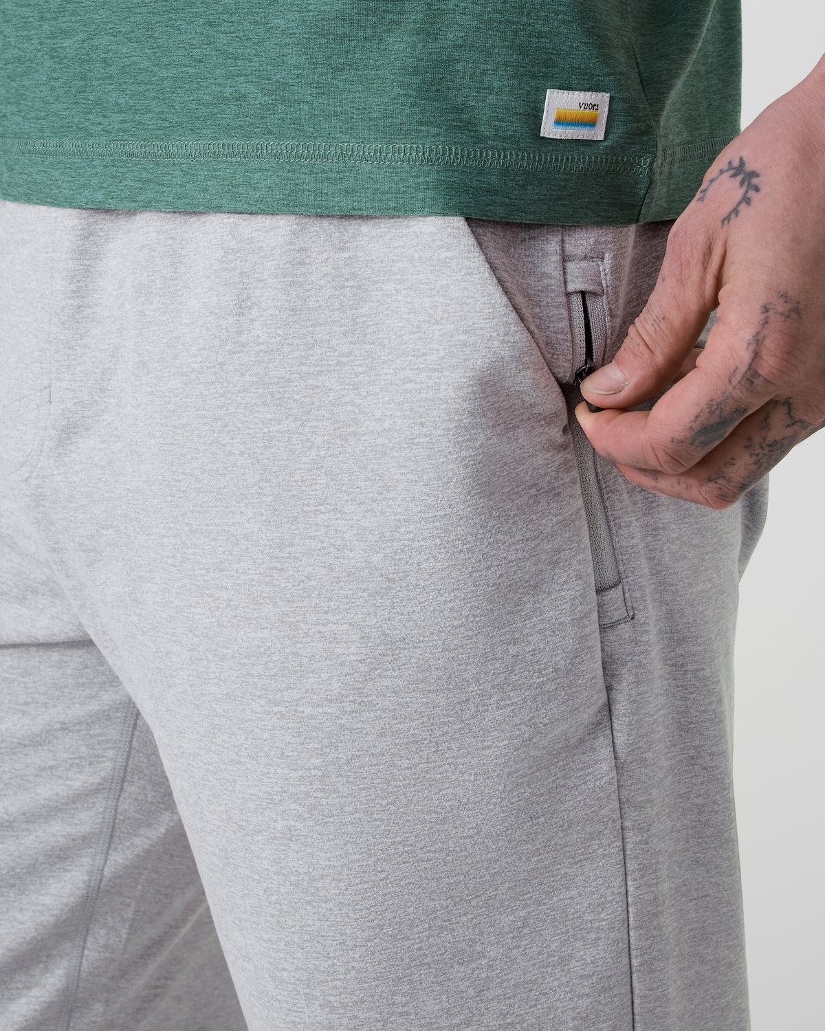 Coronado Performance Sweatpant Classic 28" Light Heather Grey - Vuori Clothing