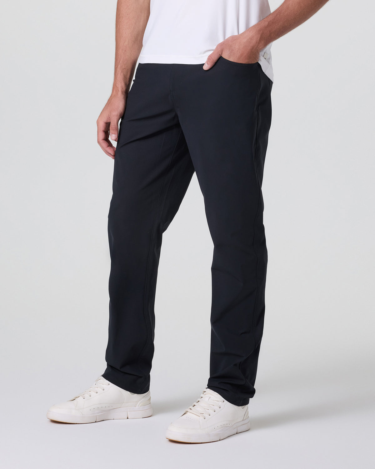 Meta Pant Classic Fit 34" Men's Black 5-Pocket Pants - Vuori Clothing