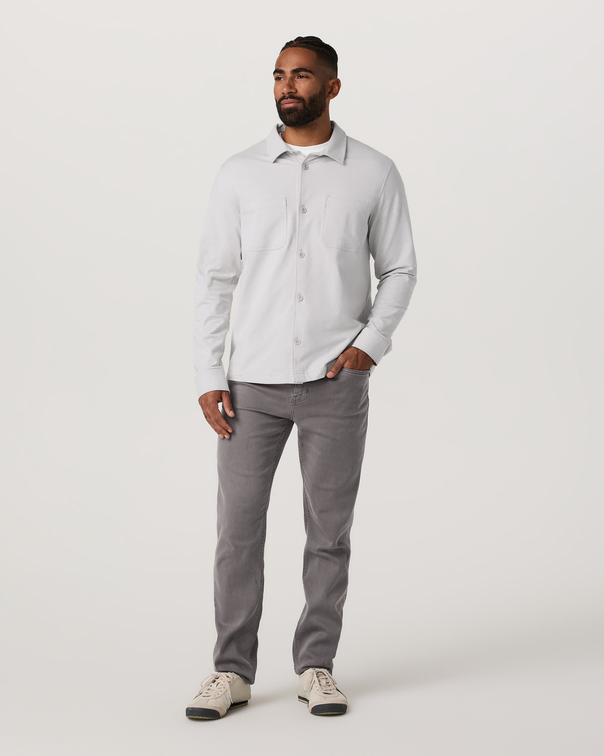 Benton Stretch Twill Pant Athletic Slim Fit 32" Cavern Grey - Vuori Clothing