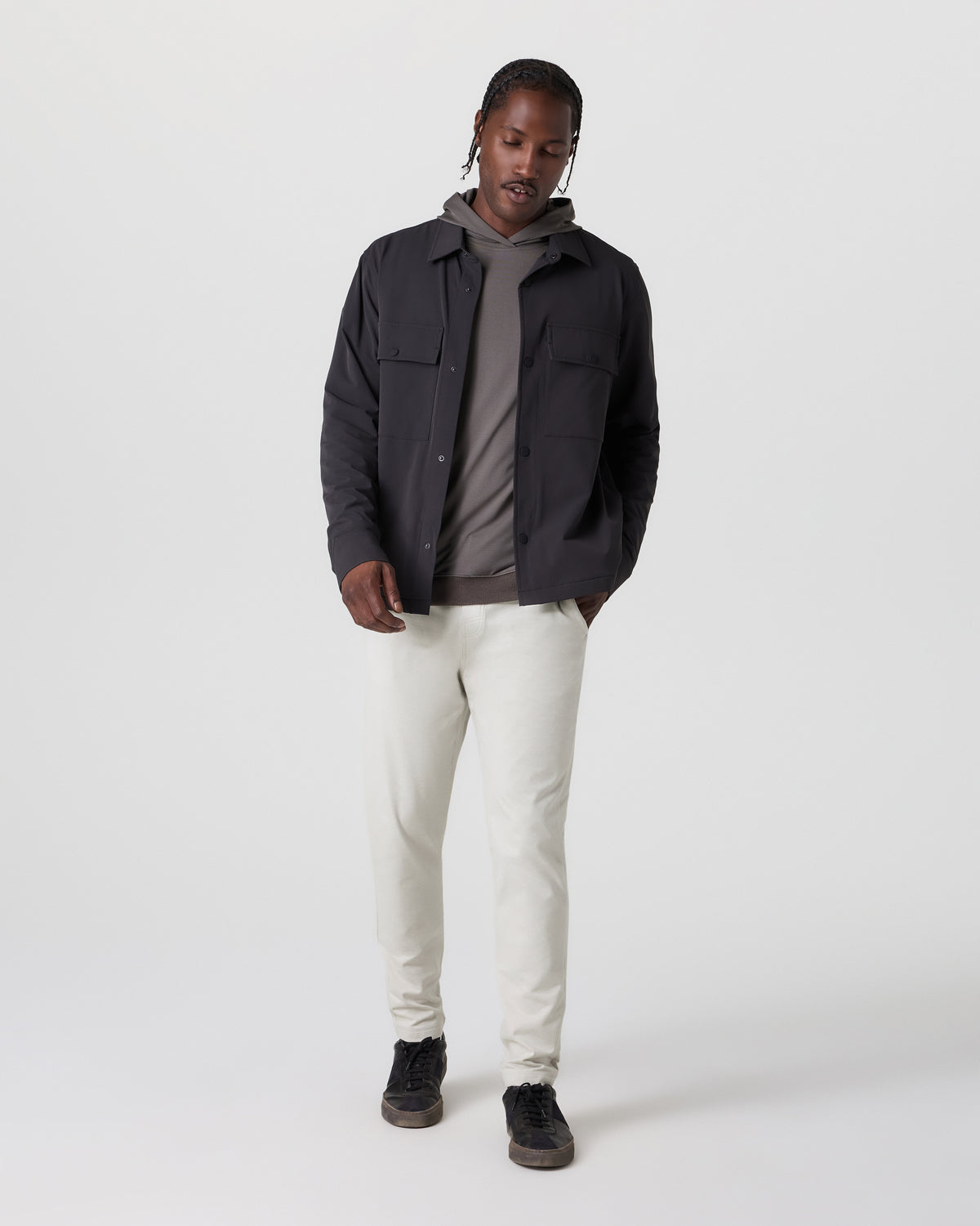 Coronado Pant Men's Salt Heather Zip Up Hoodie - Vuori Clothing