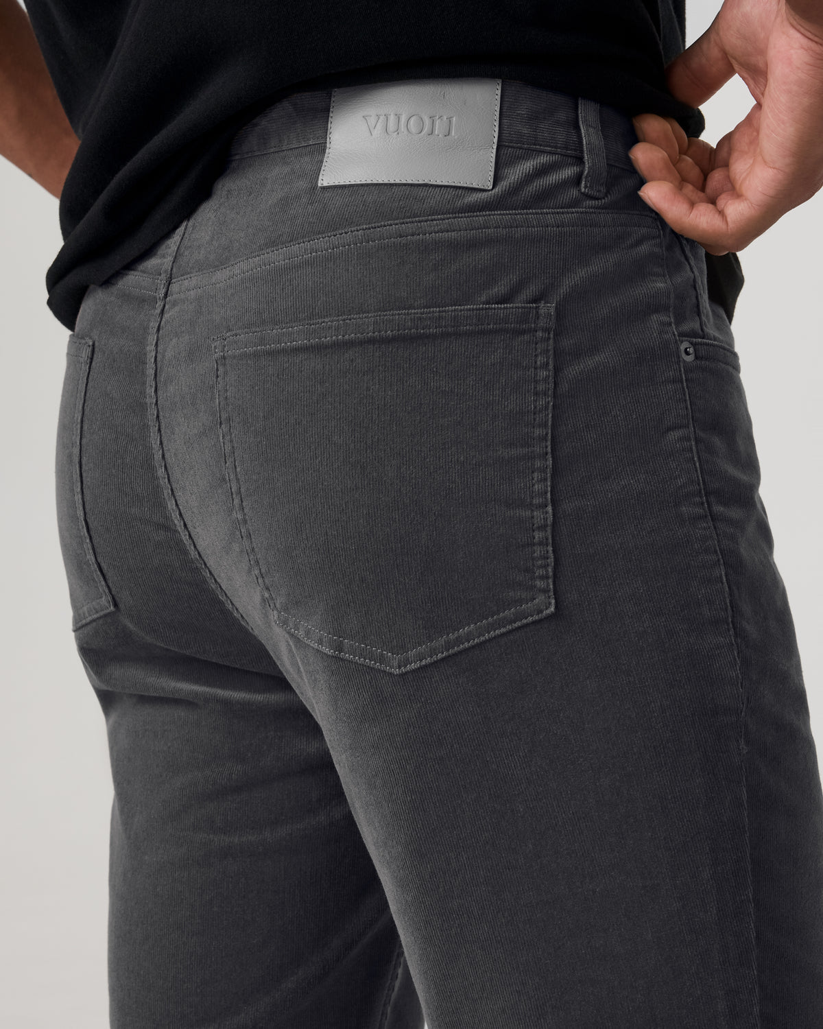 Optimist 5 Pocket Cord Pant Athletic Slim Fit Charcoal - Vuori Clothing