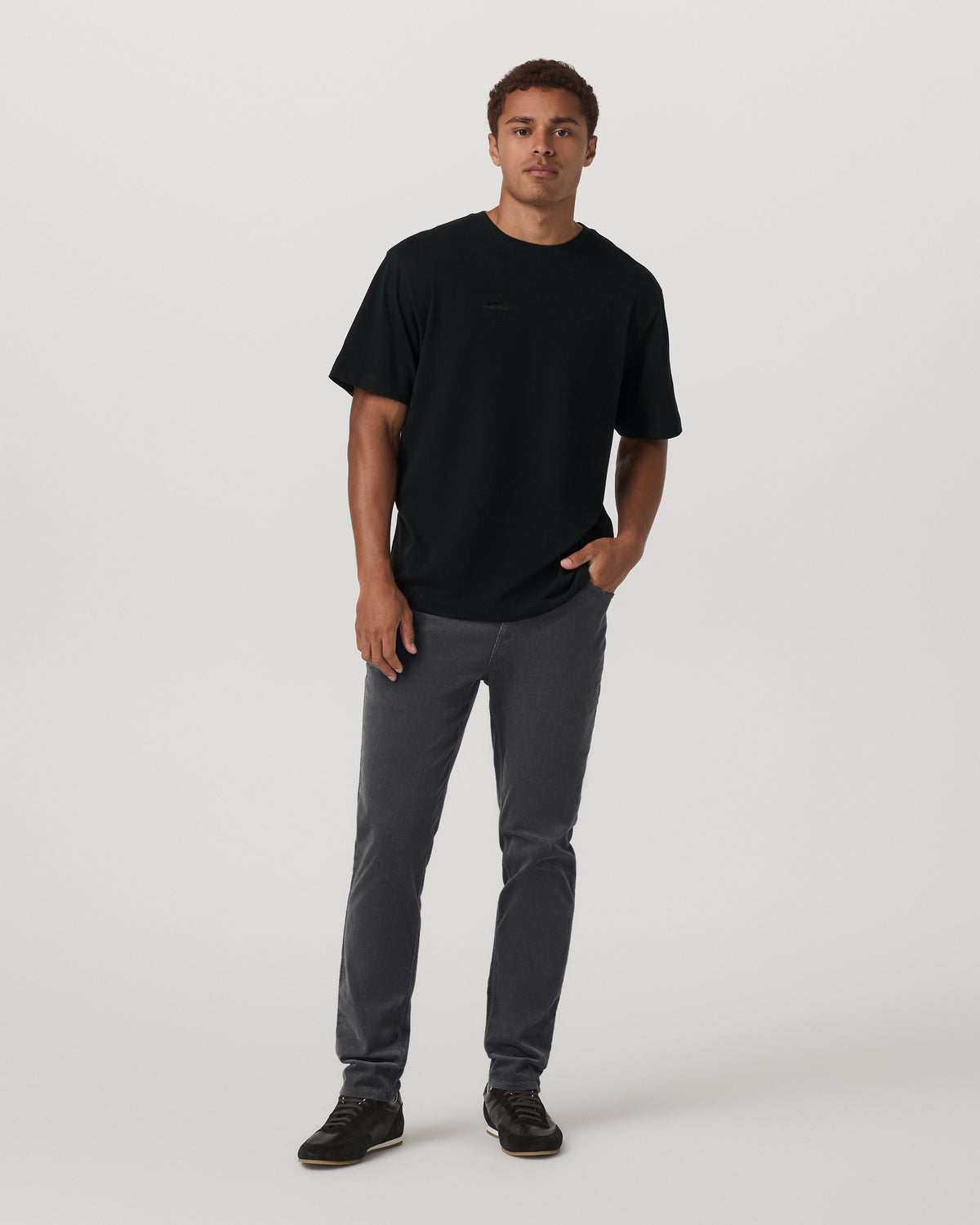 Optimist 5 Pocket Cord Pant Athletic Slim Fit Charcoal - Vuori Clothing