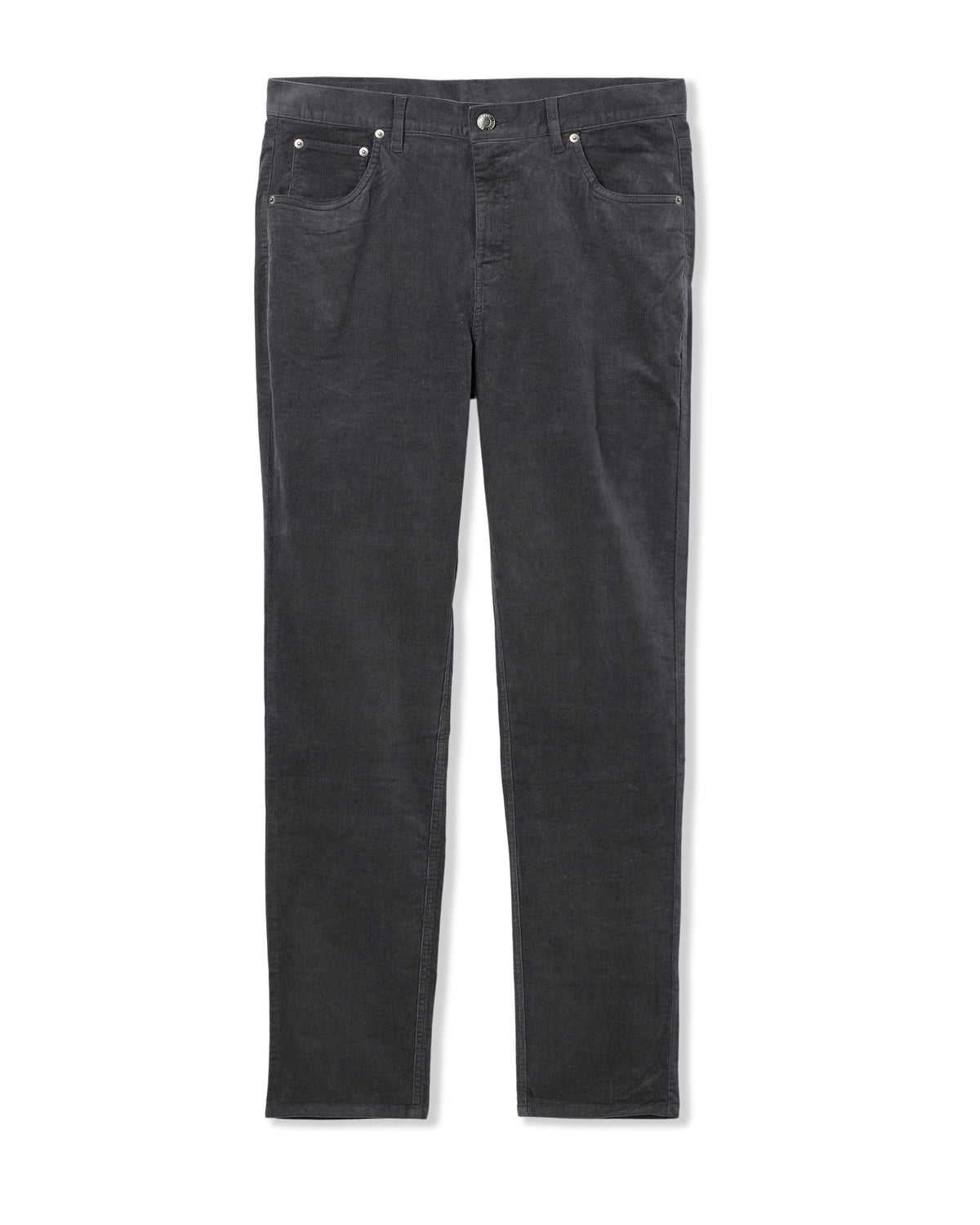 Optimist 5 Pocket Cord Pant Athletic Slim Fit Charcoal - Vuori Clothing