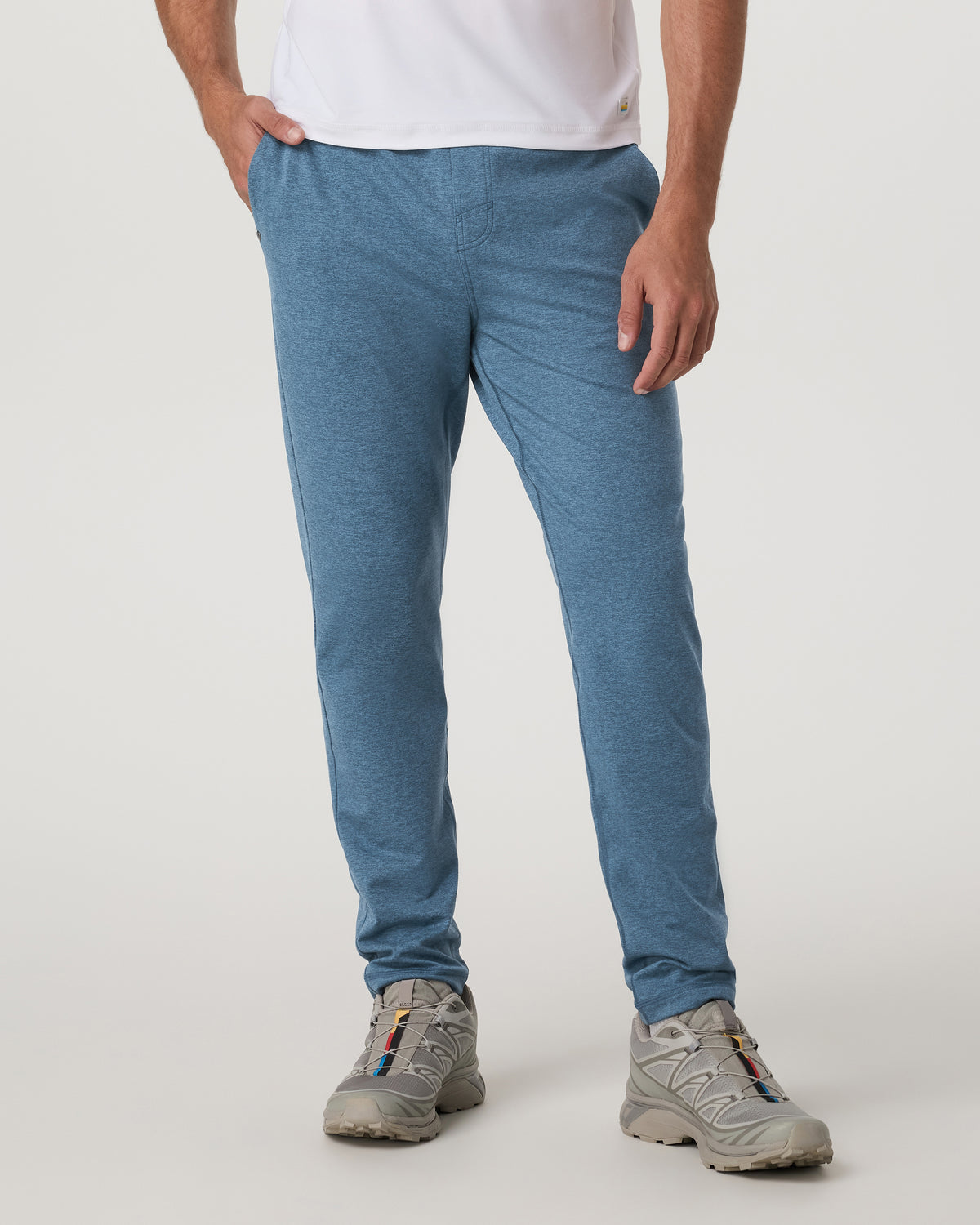 Coronado Pant 30" Men's Pool Blue Heather Pants - Vuori Clothing