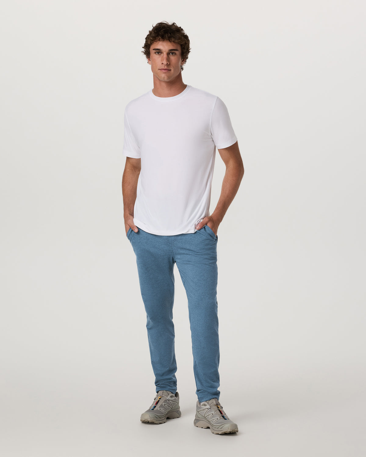 Coronado Pant 30" Men's Pool Blue Heather Pants - Vuori Clothing