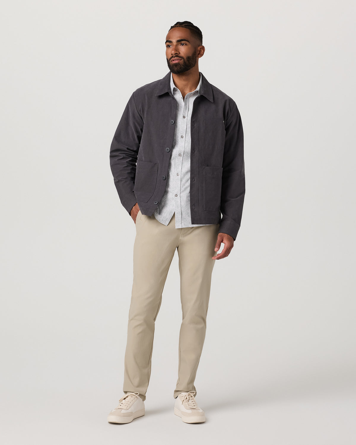 Men's Cascade Tech Chino Athletic Slim Fit 32" Trench - Vuori Clothing