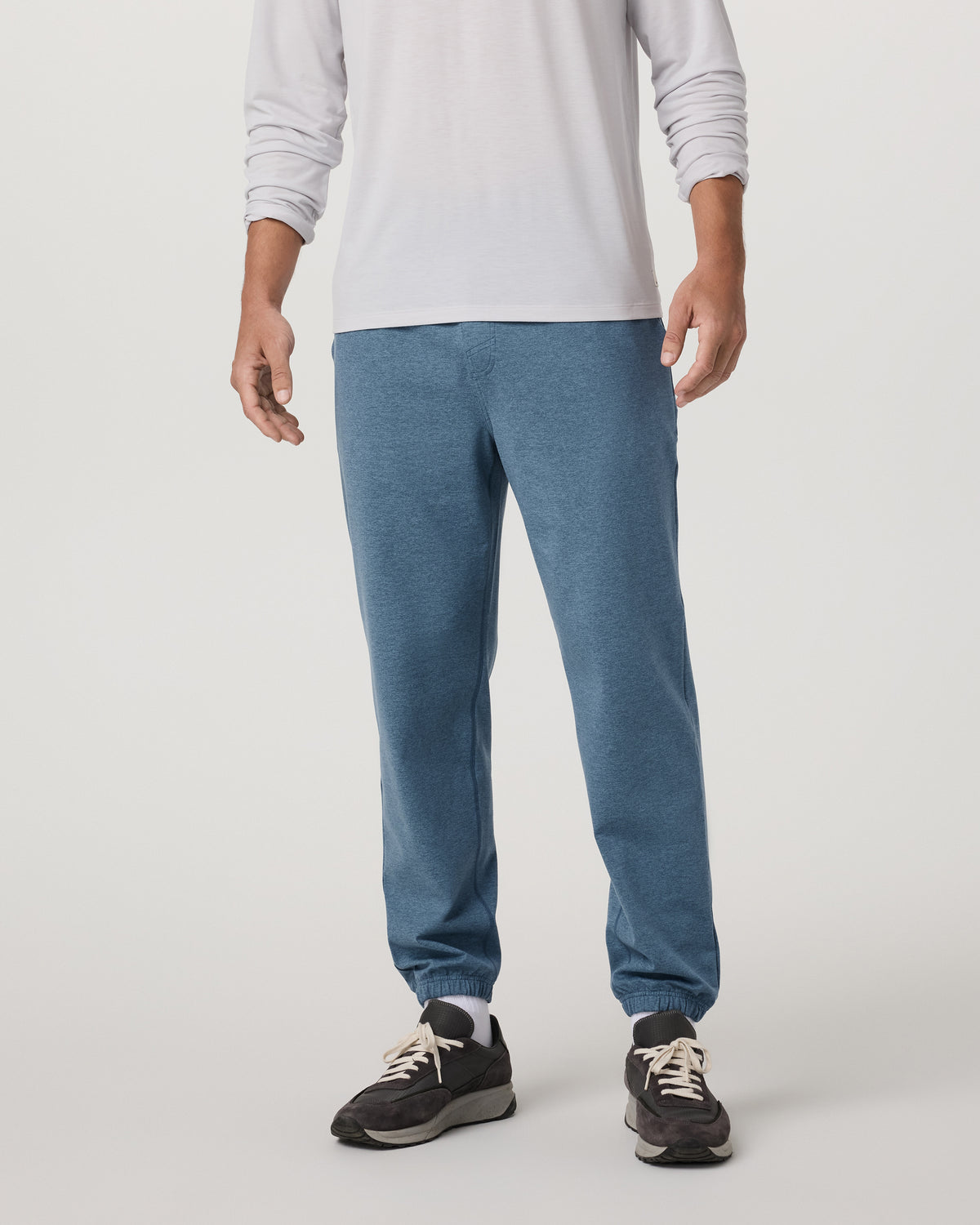 Men's Coronado Sweatpant 28" Pool Blue Heather - Vuori Clothing