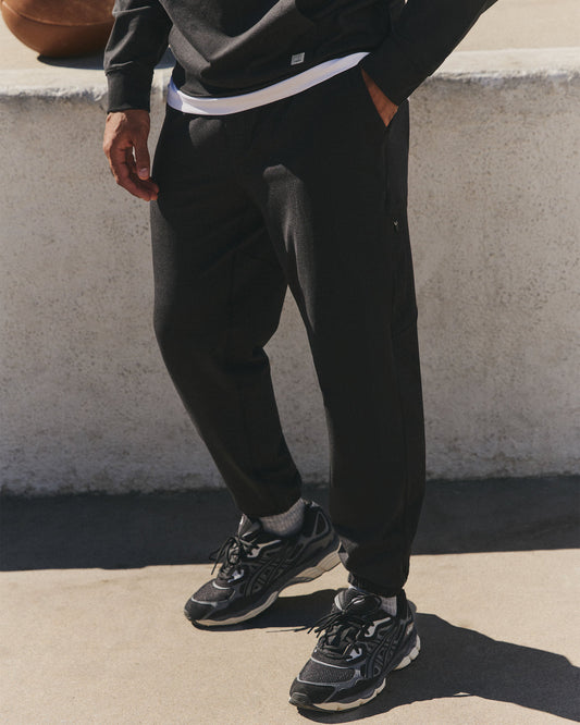 Men's Coronado Mixed Media Sweatpant 28" Black Heather - Vuori Clothing