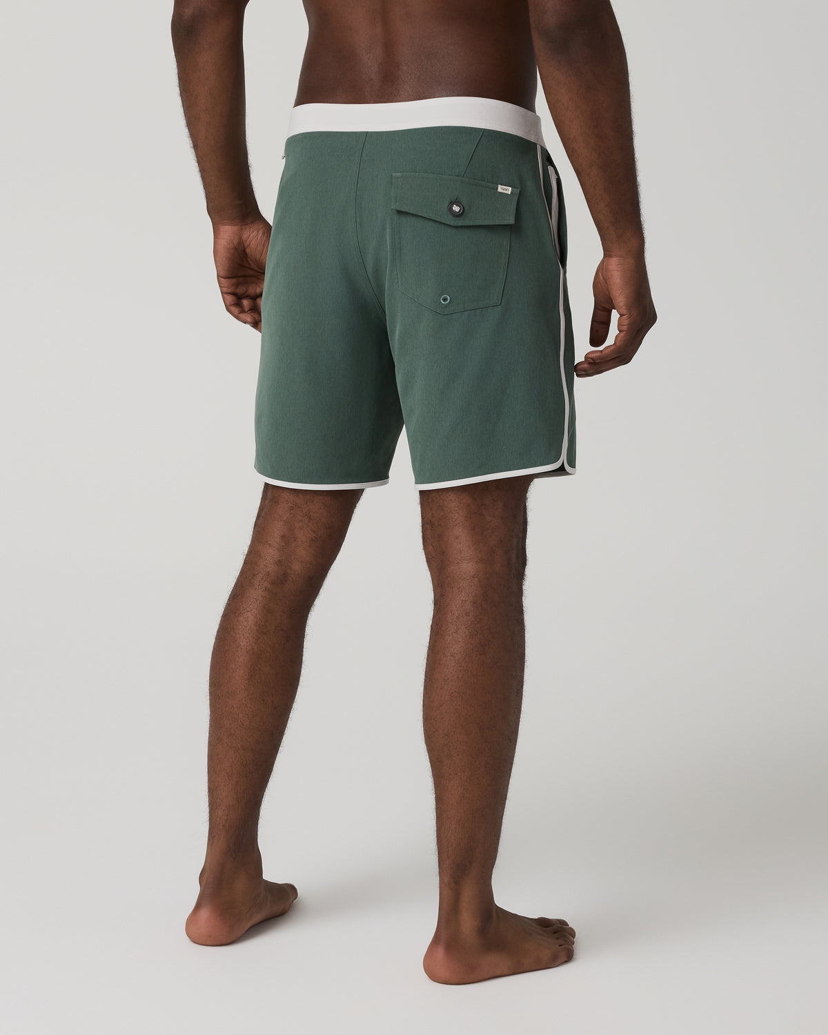 Men's Cruise Boardshort 7" Agate Green Linen Texture - Vuori Clothing