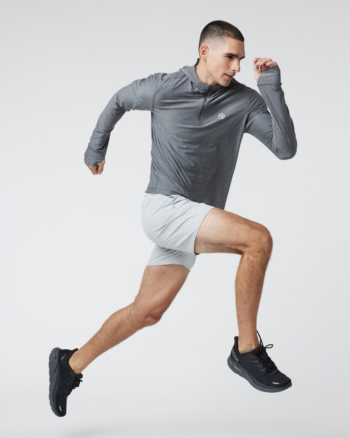 Maverick Volley Short Men's Sky Grey Hybrid Shorts - Vuori Clothing