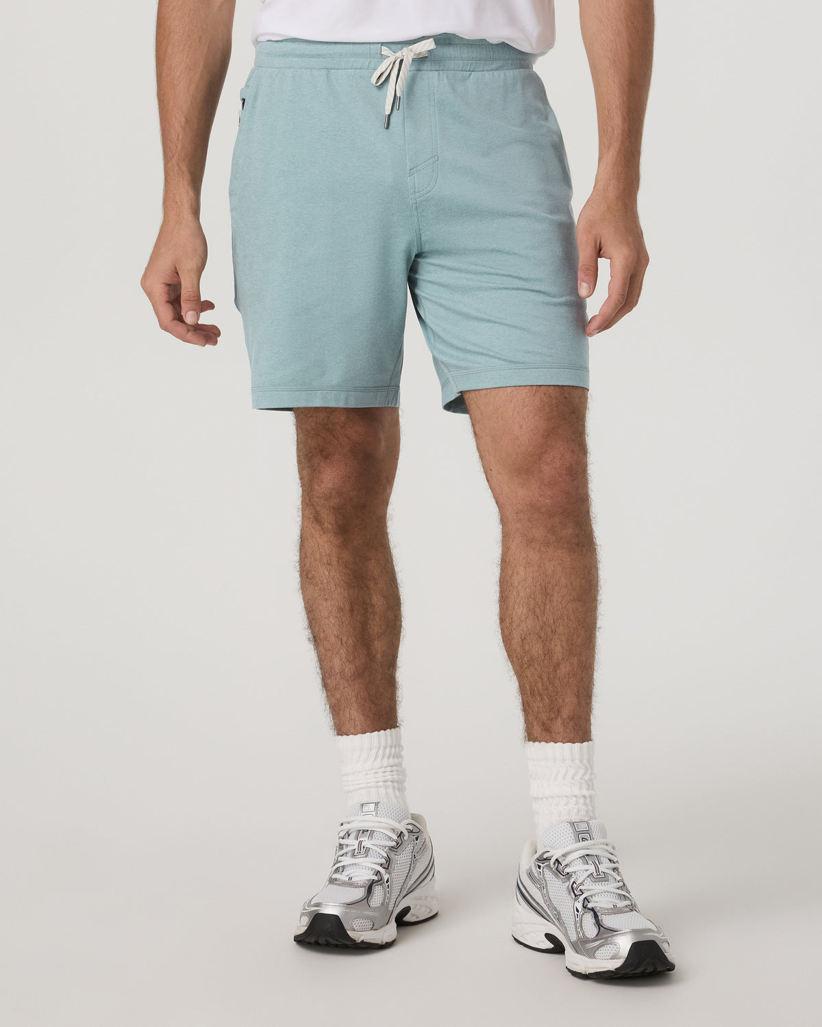 Men's Ponto Performance Short 7" Misty Blue Heather - Vuori Clothing