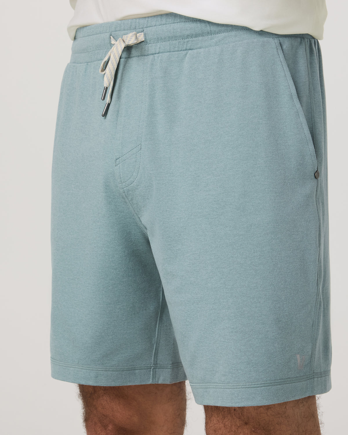 Men's Ponto Performance Short 7" Misty Blue Heather - Vuori Clothing