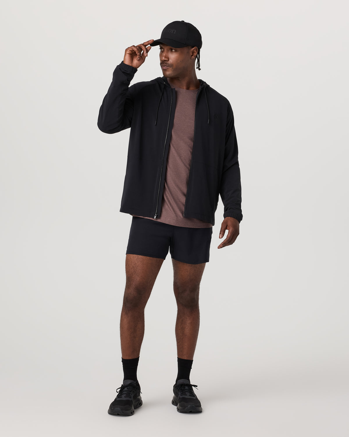 Qualify Short Lined 5" Men's Black Performance Shorts - Vuori Clothing