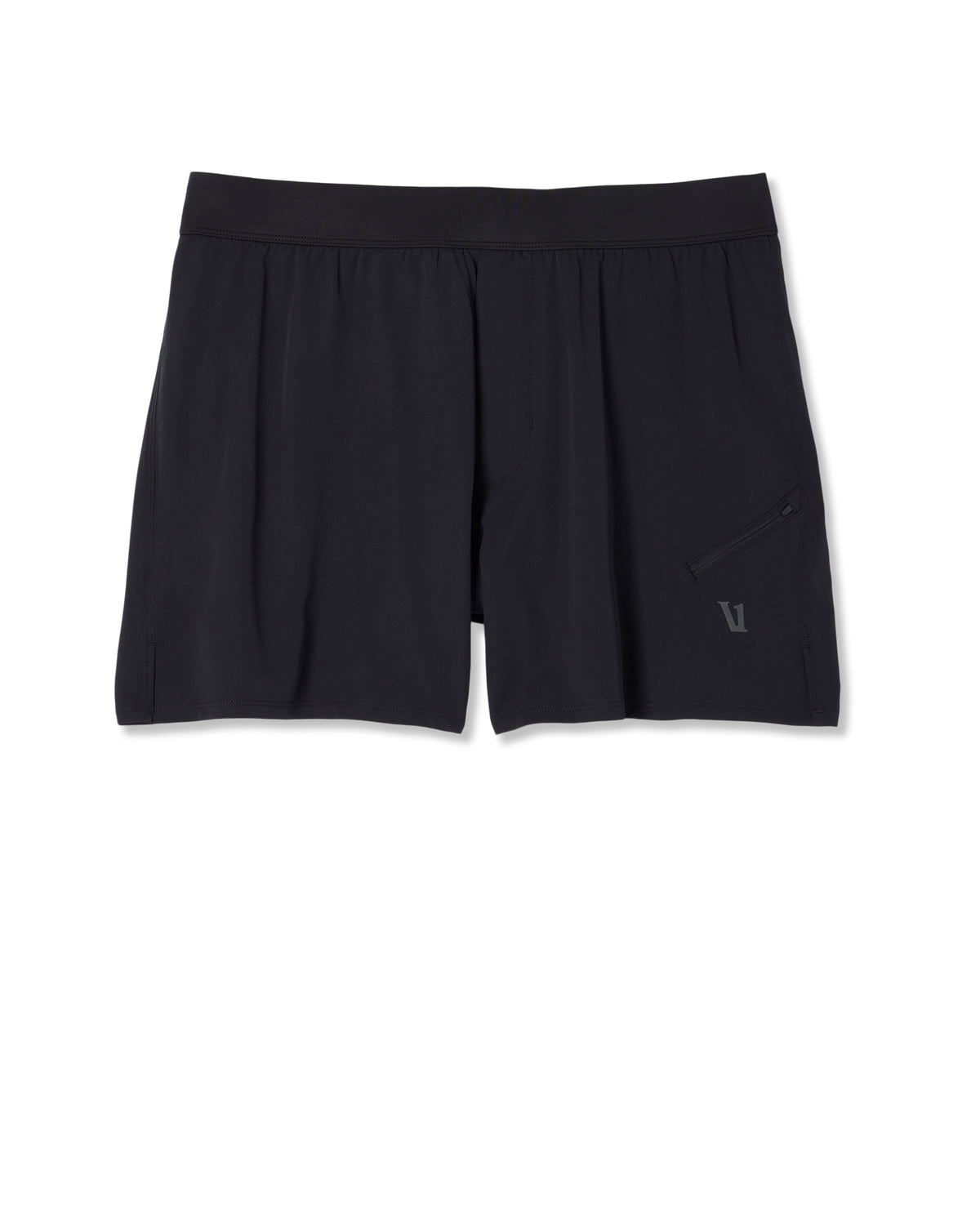 Qualify Short Lined 5" Men's Black Performance Shorts - Vuori Clothing