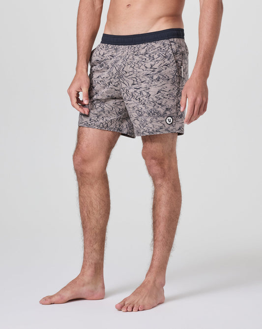 Maverick Volley Short Men's Mocha Sand Hybrid Shorts - Vuori Clothing