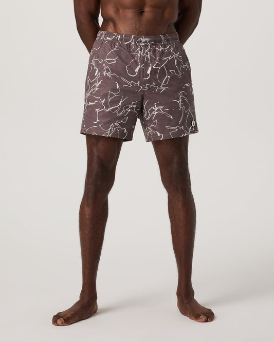 Maverick Volley Short Lined Men's Huckleberry Shorts - Vuori Clothing