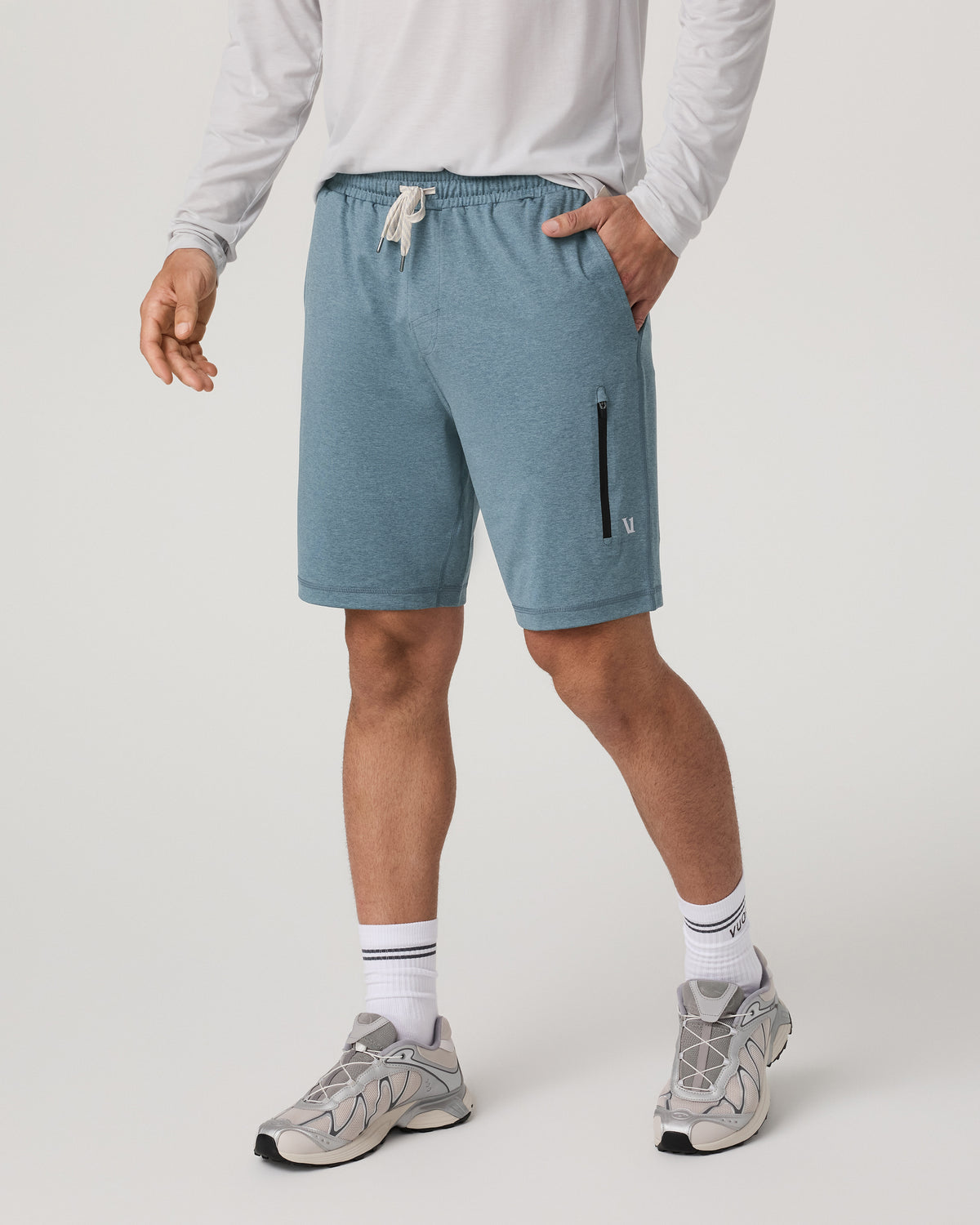 Sunday Performance Short 8" Men's Smoke Blue Shorts - Vuori Clothing