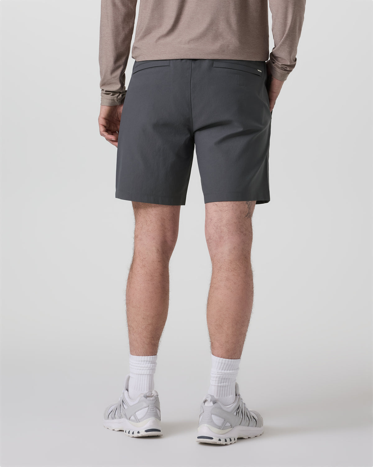 Cascade Crinkle Elastic Waist Short Classic Fit 8" Charcoal - Vuori Clothing