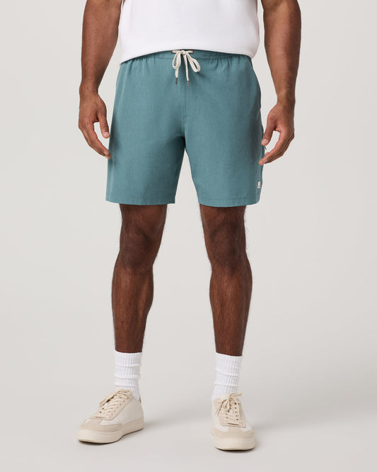 Banks Session Short Unlined 7" Bluegrass Linen Texture - Vuori Clothing