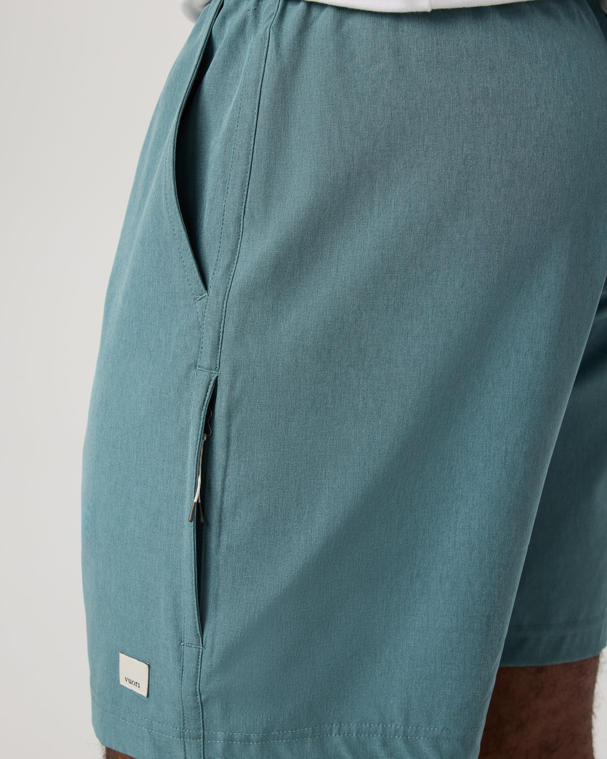 Banks Session Short Unlined 7" Bluegrass Linen Texture - Vuori Clothing