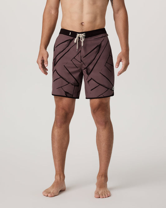 Cruise Boardshort Men's Dusty Plum Thatch Boardshorts - Vuori Clothing