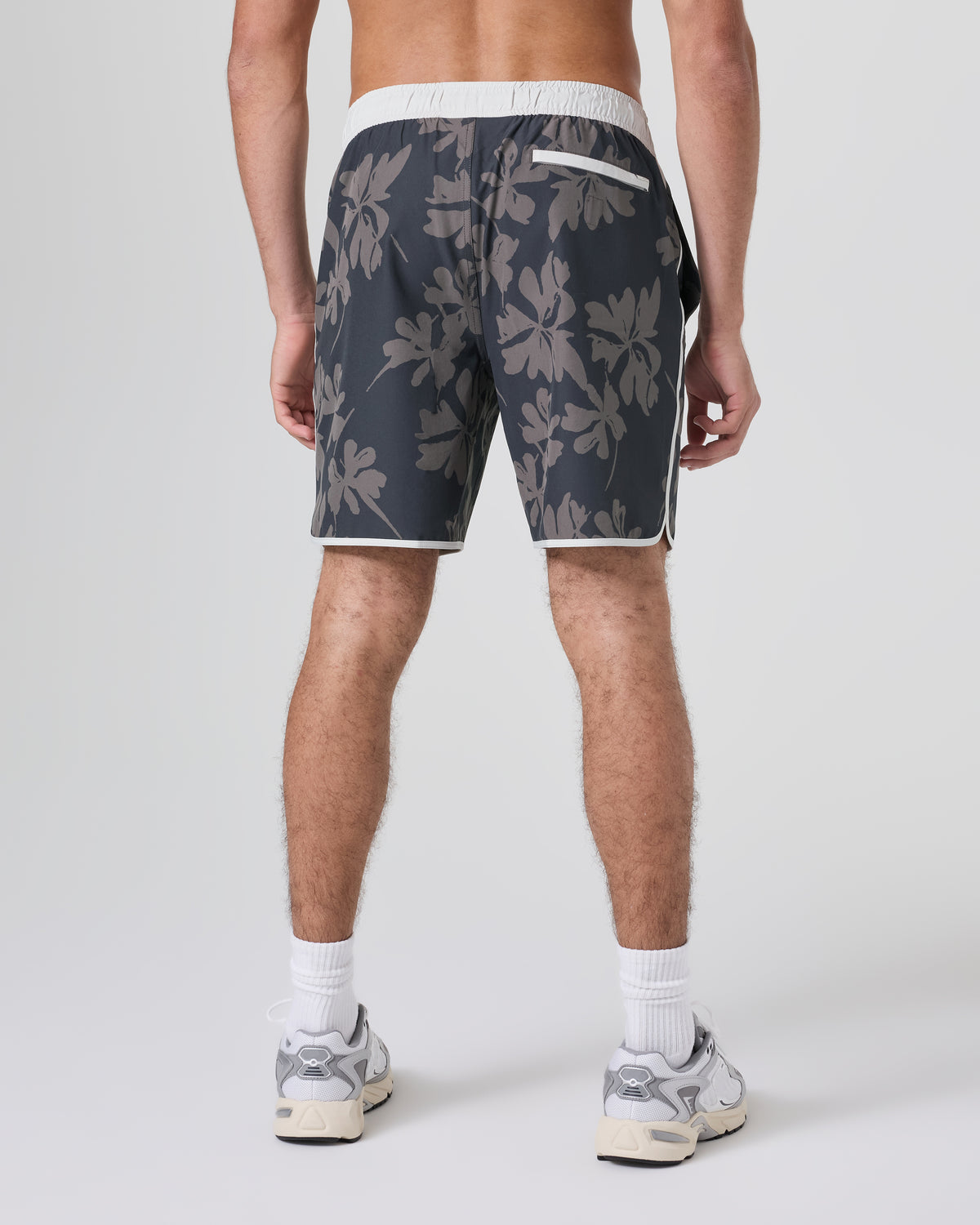 Banks Short Dark Pewter Plumeria Athletic Shorts - Vuori Clothing