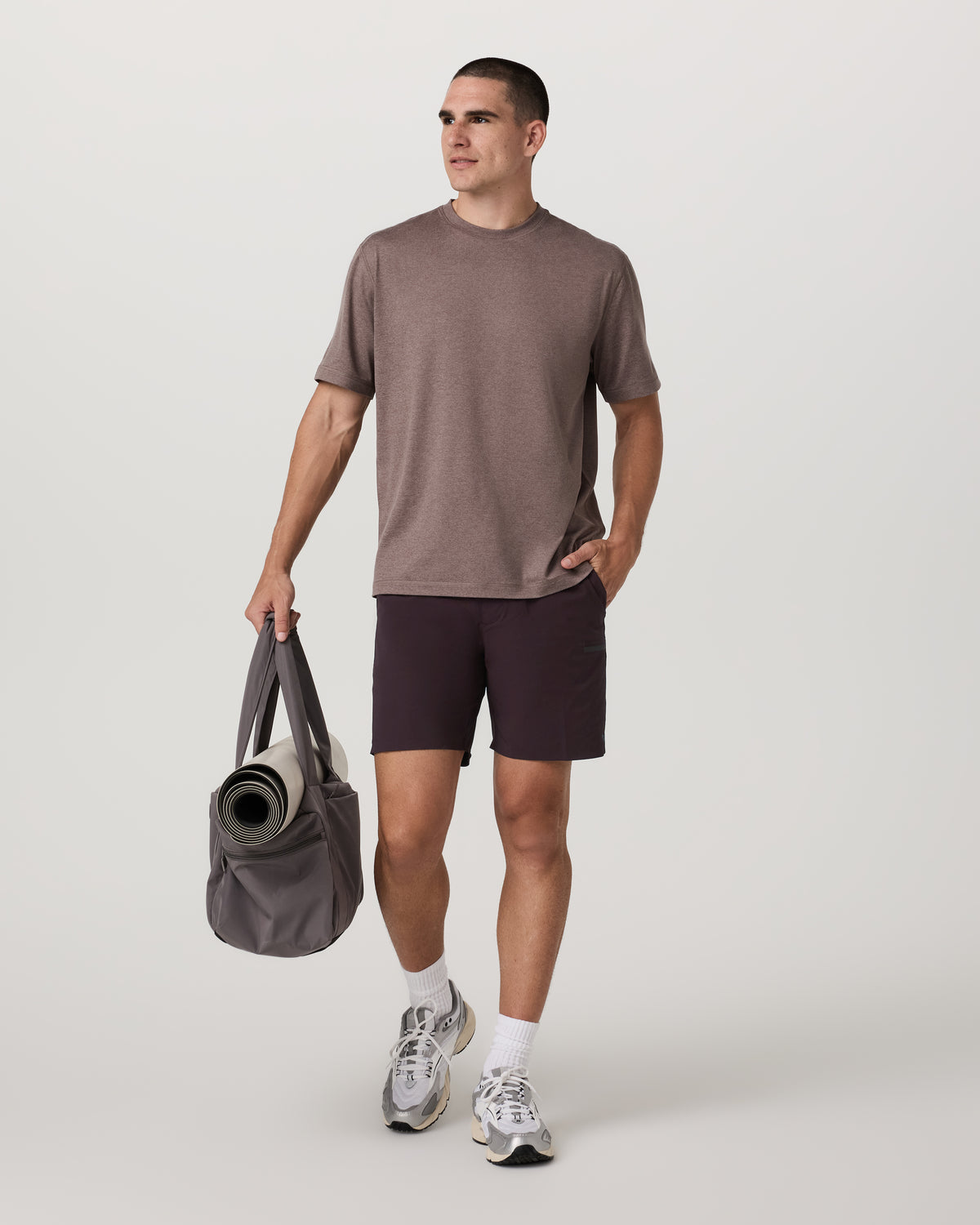 Grafton Short Lined 7" Men's Raisin Training Shorts - Vuori Clothing