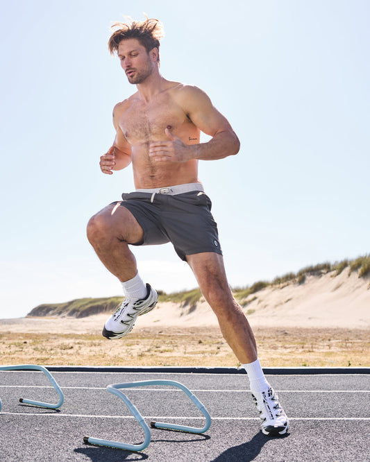 Kore Short Lined 9" Warm Grey Athletic Shorts - Vuori Clothing