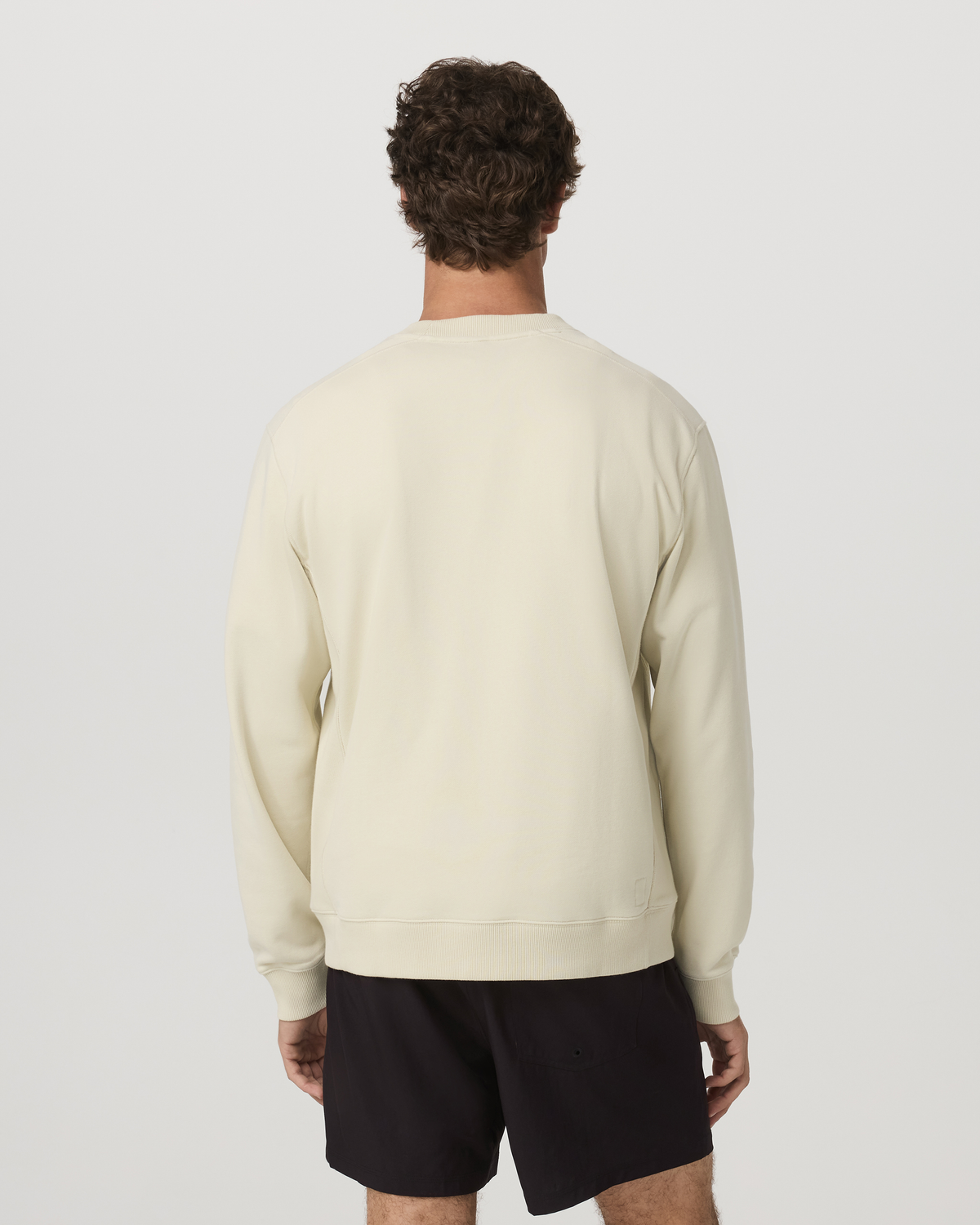 Cypress Vintage Crew Men's Sandalwood Fleece Pullover - Vuori Clothing