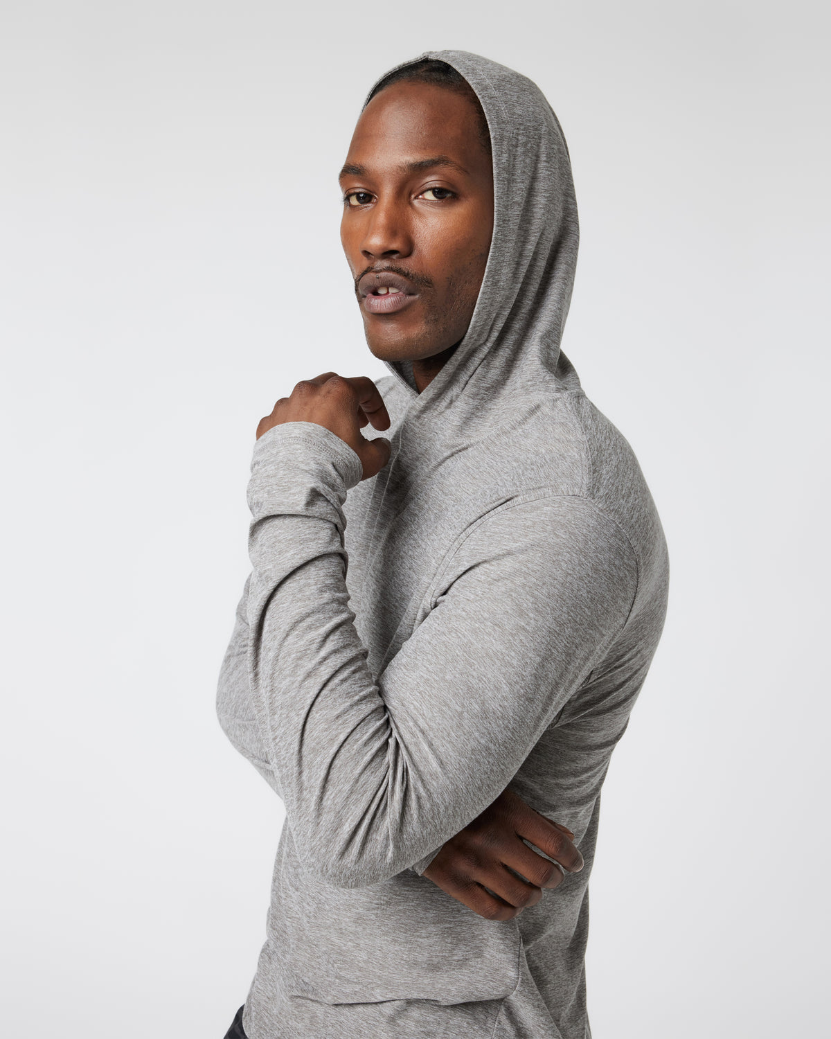 Strato Tech Hoodie Men's Heather Grey Workout Hoodie - Vuori Clothing