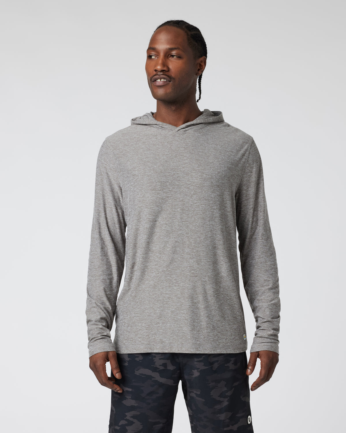 Strato Tech Hoodie Men's Heather Grey Workout Hoodie - Vuori Clothing