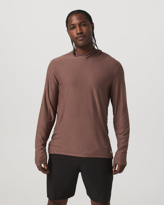 Strato Tech Hoodie Men's Sable Heather Hoodie - Vuori Clothing