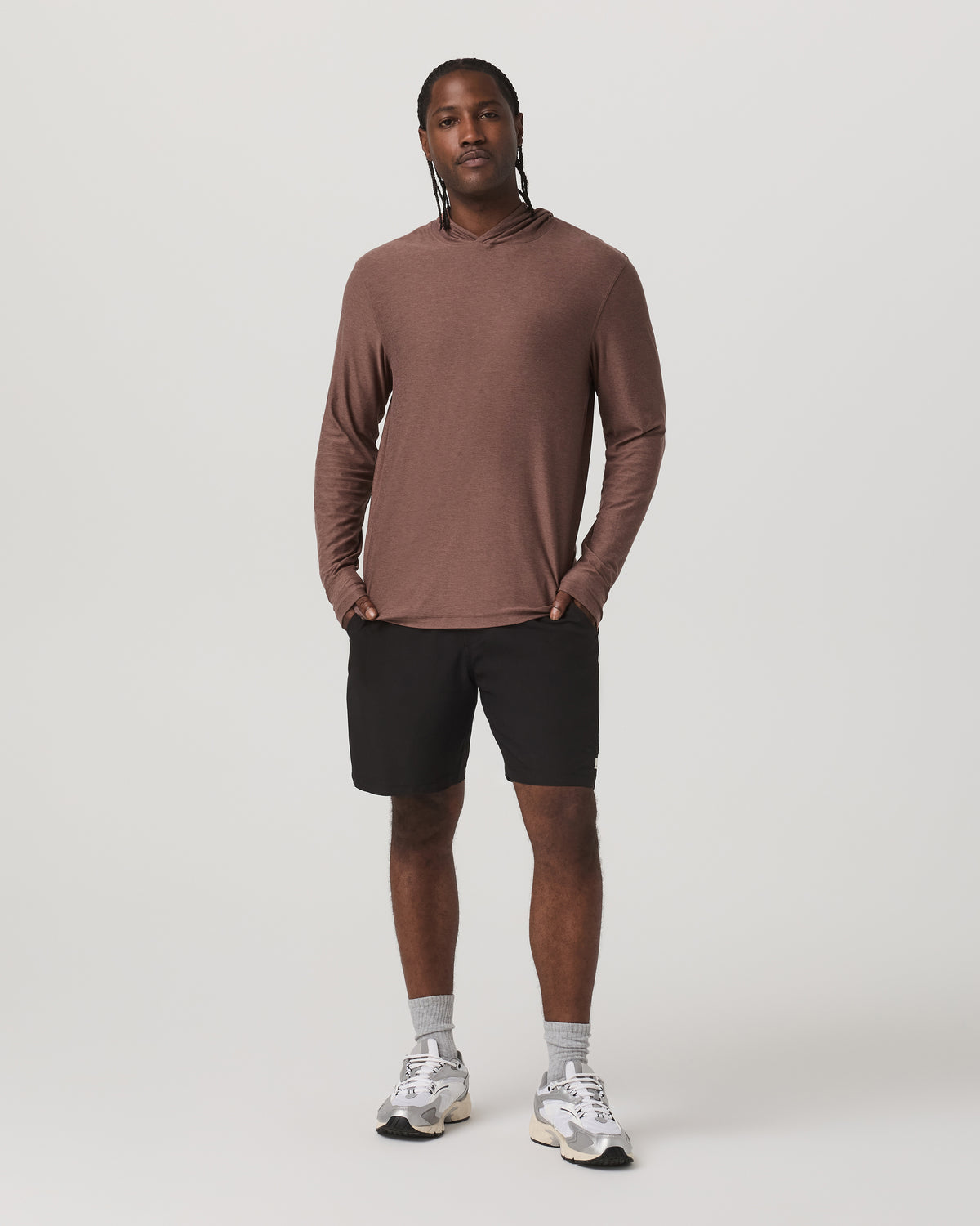 Strato Tech Hoodie Men's Sable Heather Hoodie - Vuori Clothing