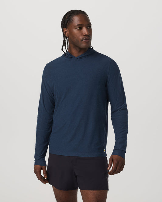 Strato Tech Hoodie Men's Navy Workout Hoodie - Vuori Clothing