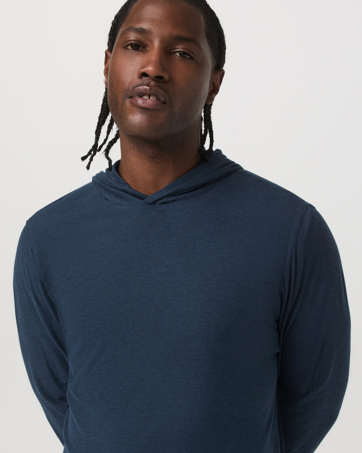 Strato Tech Hoodie Men's Navy Workout Hoodie - Vuori Clothing