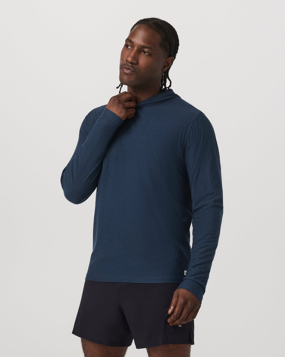 Strato Tech Hoodie Men's Navy Workout Hoodie - Vuori Clothing