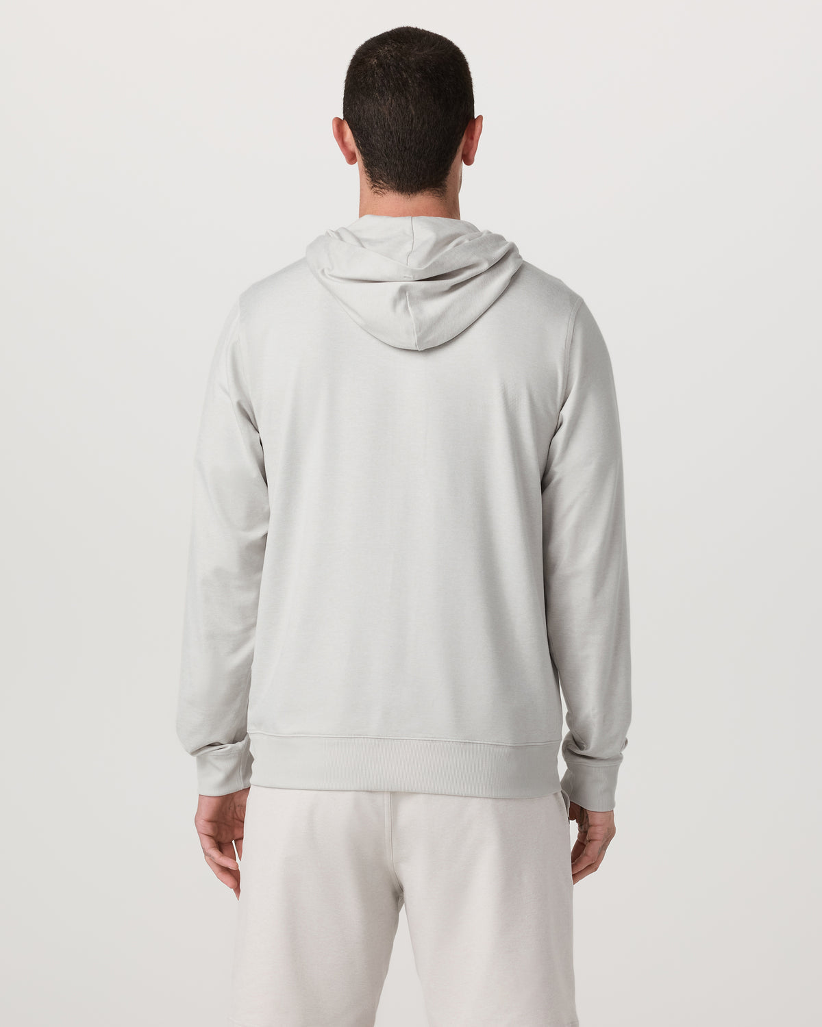 Ponto Full Zip Hoodie Men's Salt Heather Hoodie - Vuori Clothing