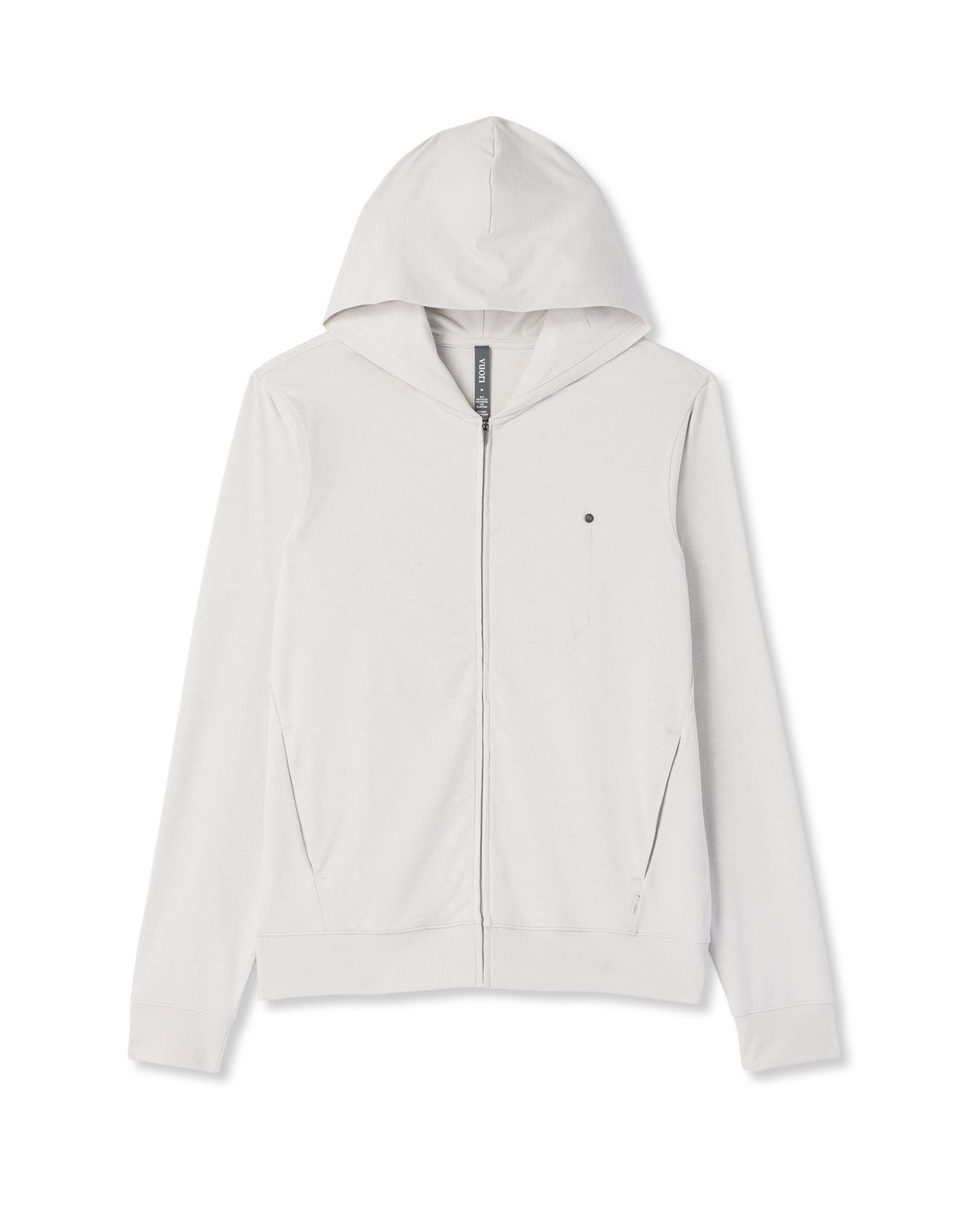Ponto Full Zip Hoodie Men's Salt Heather Hoodie - Vuori Clothing