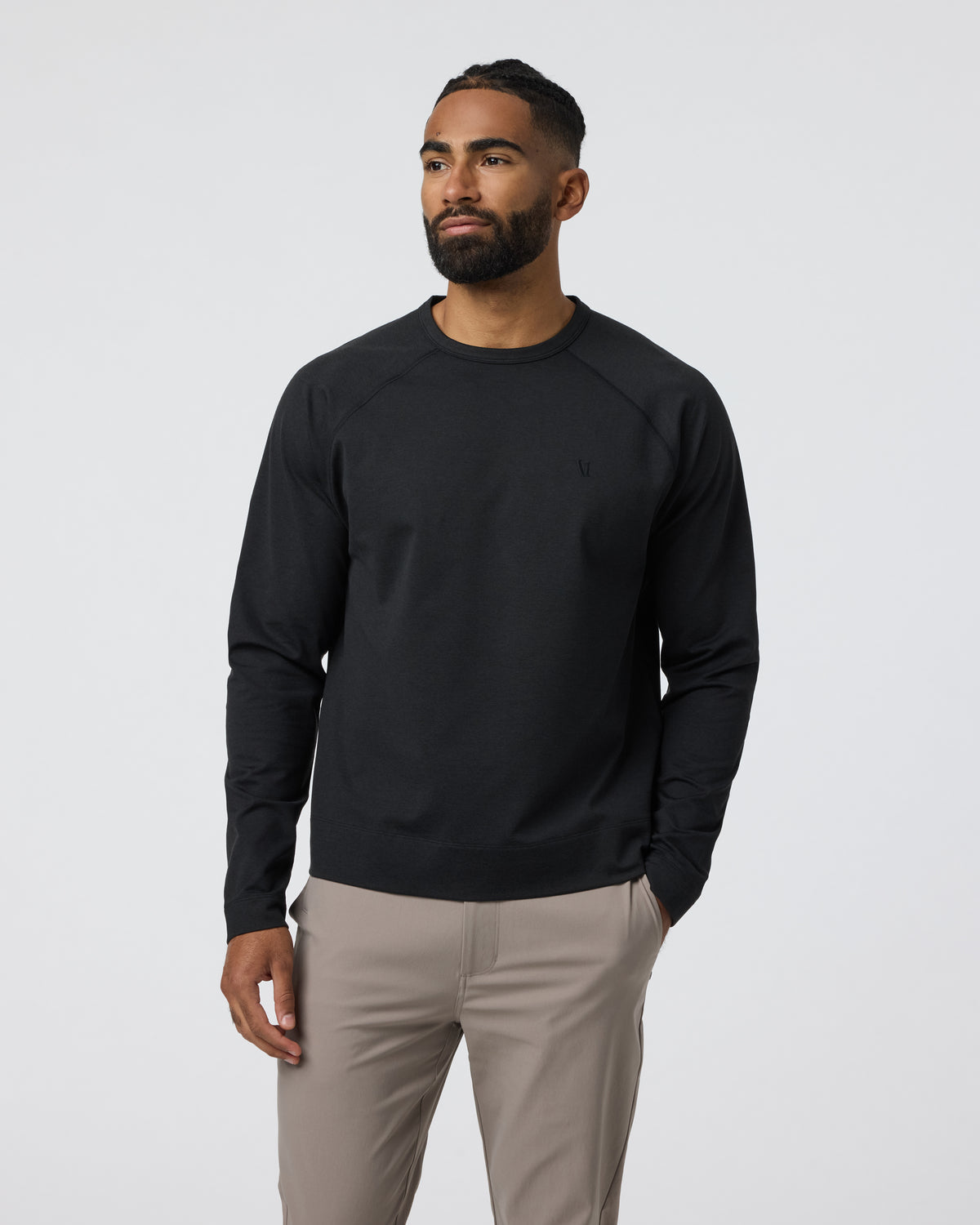 Coronado Crew Black Heather - Vuori Clothing