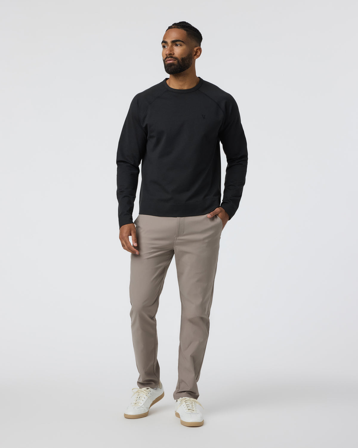 Coronado Crew Black Heather - Vuori Clothing