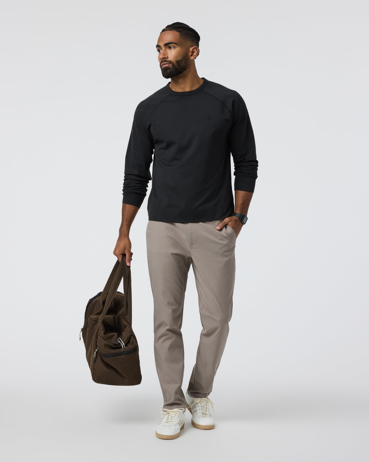 Coronado Crew Black Heather - Vuori Clothing