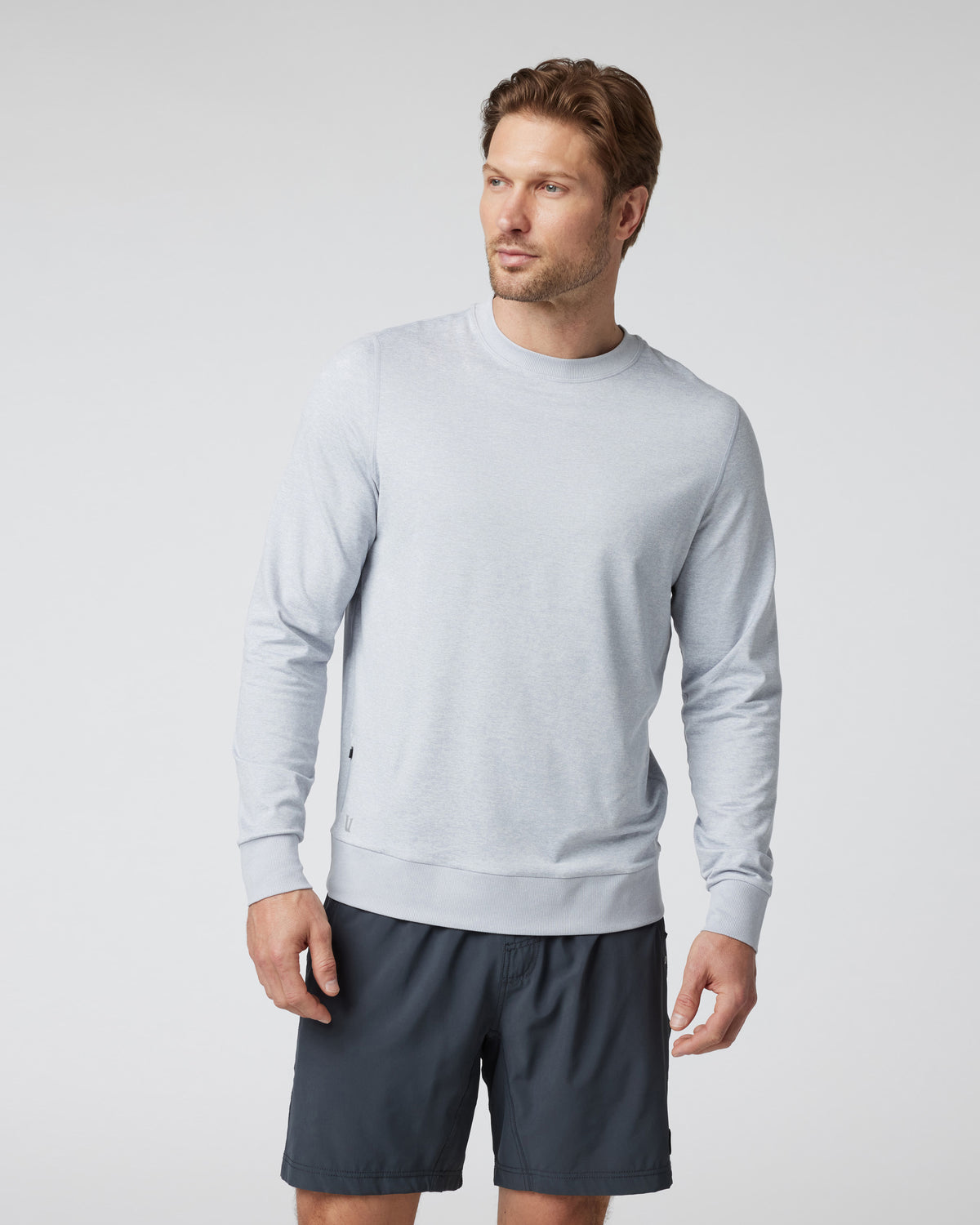 Ponto Performance Crew Men's Platinum White Pullover - Vuori Clothing