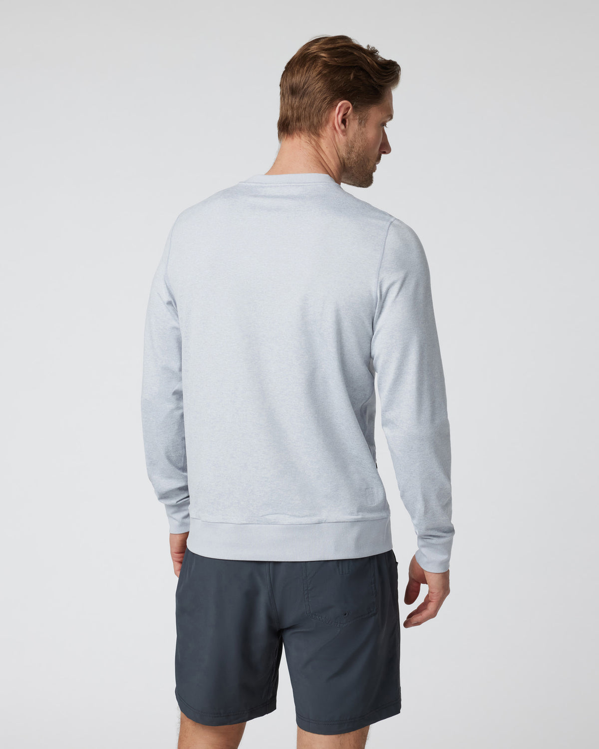 Ponto Performance Crew Men's Platinum White Pullover - Vuori Clothing