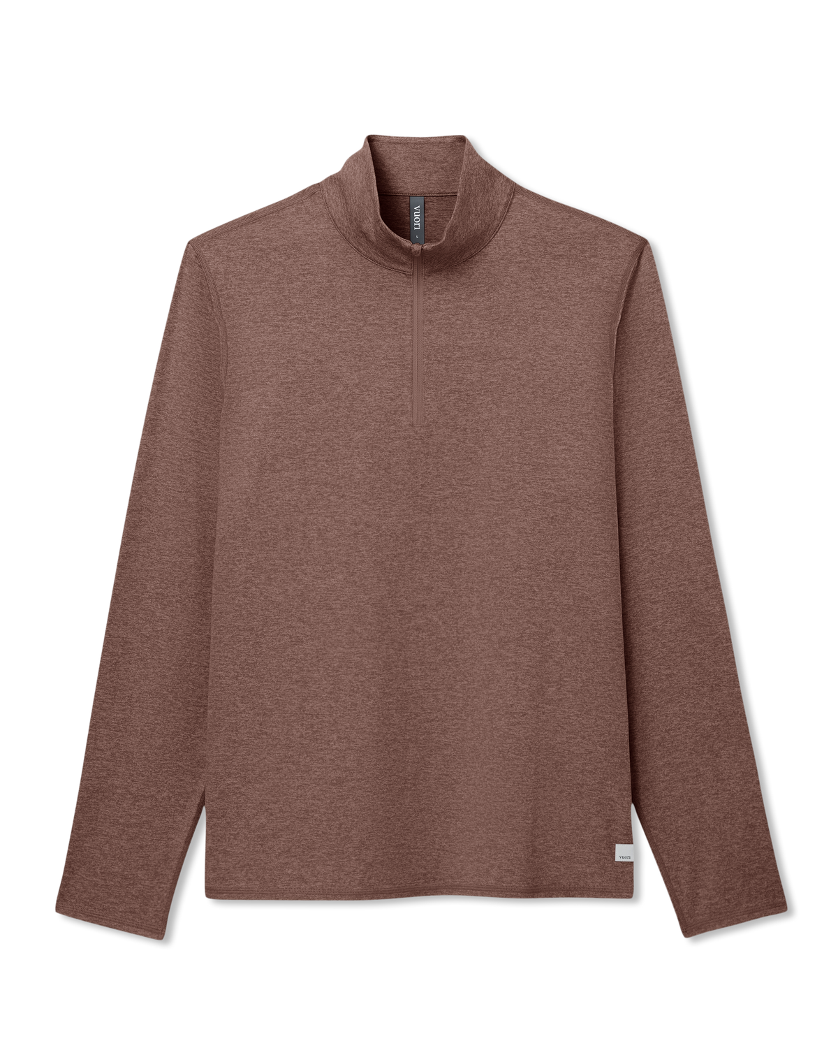 Ponto Half Zip Mock Neck Men's Sable Heather Layer - Vuori Clothing