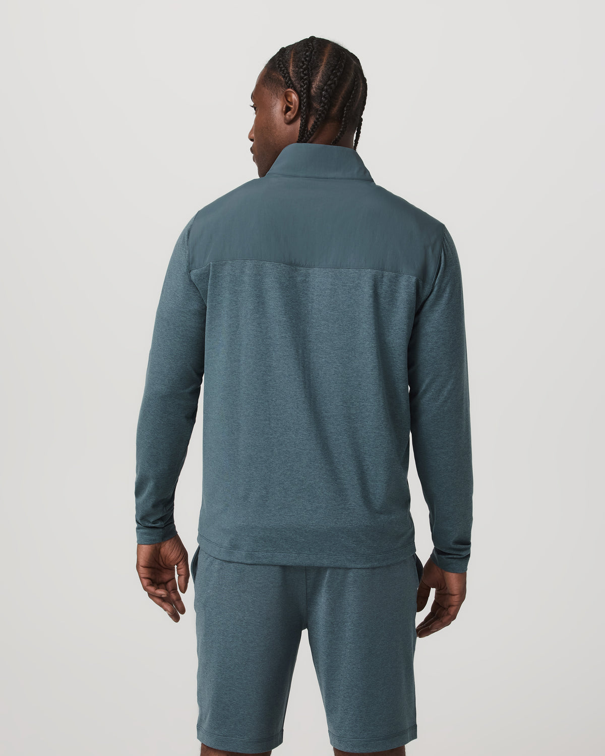 Sunday Element Track Jacket Men's Blue Sea Heather Jacket - Vuori Clothing