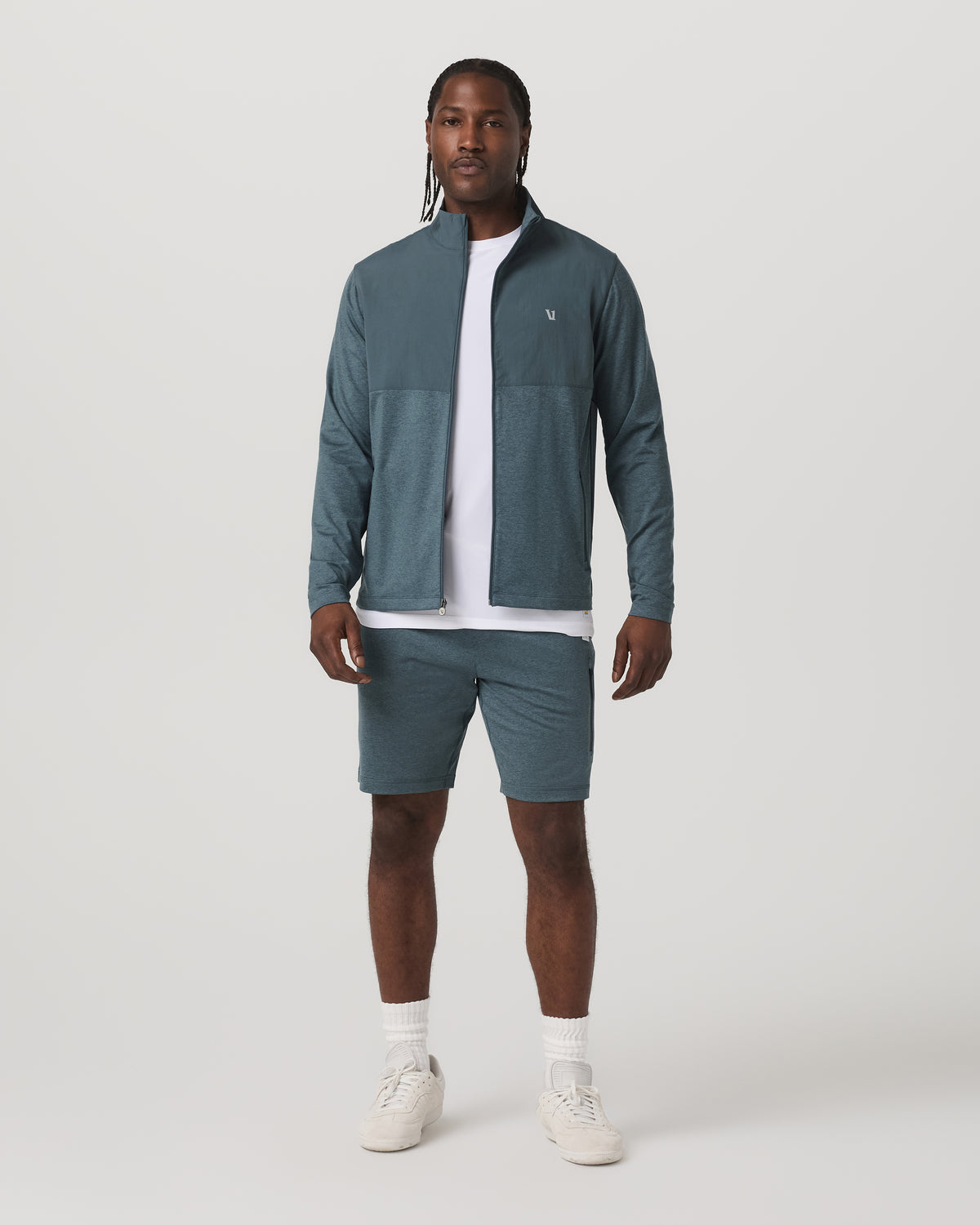 Sunday Element Track Jacket Men's Blue Sea Heather Jacket - Vuori Clothing