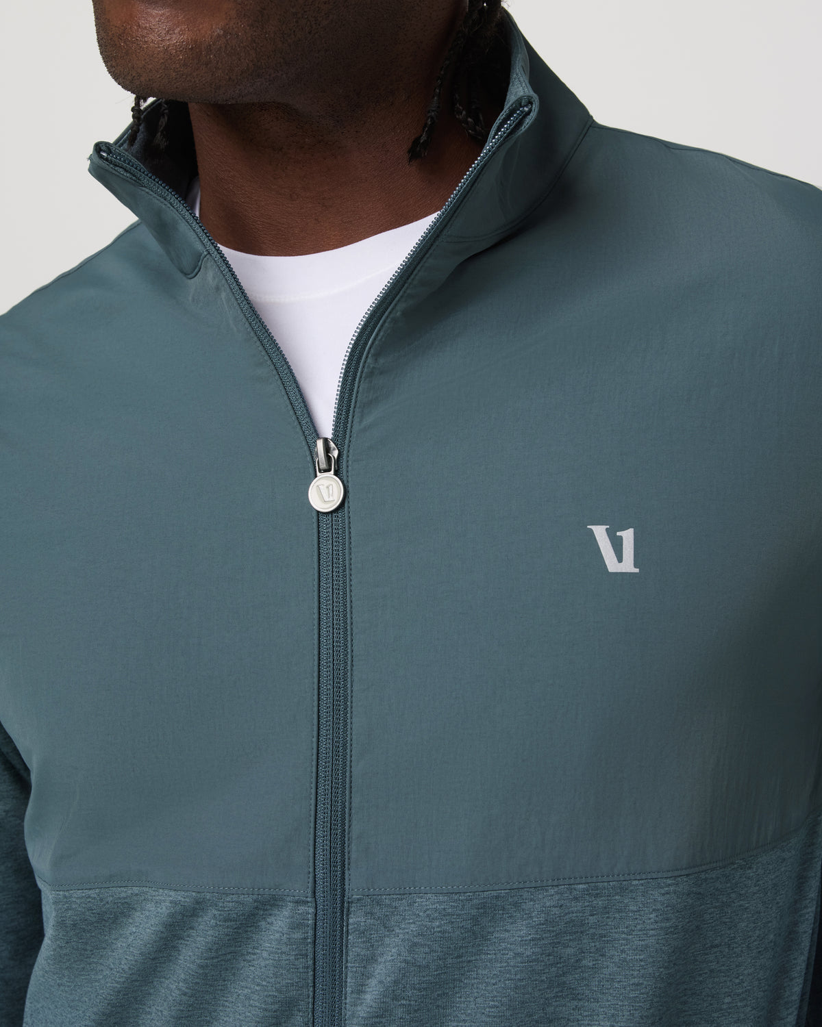 Sunday Element Track Jacket Men's Blue Sea Heather Jacket - Vuori Clothing