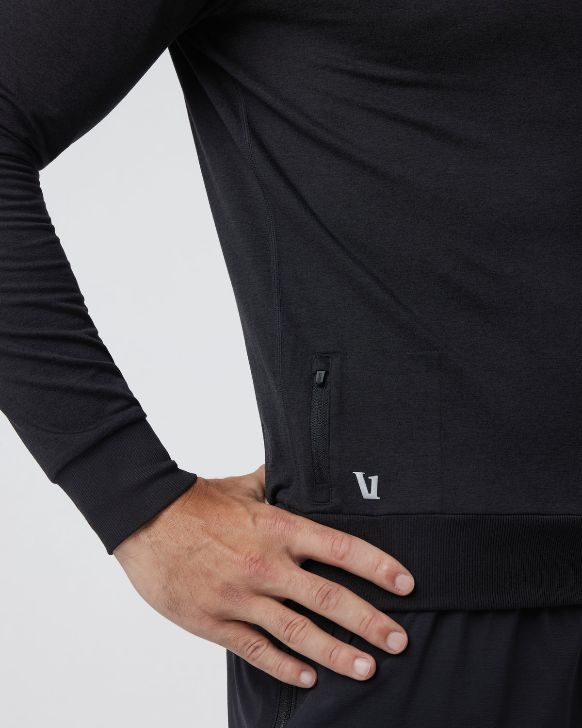 Ponto Performance Crew Men's Black Pullover - Vuori Clothing